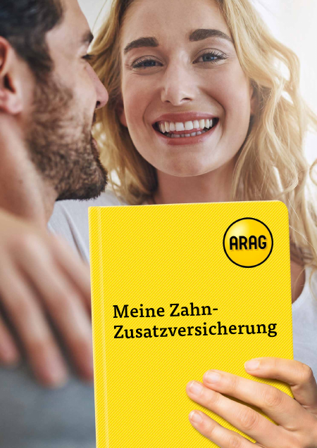 Titelseite der ARAG Broschüre Meine Zahn-Zusatzversicherung