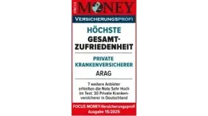 Focus Money Auszeichnung höchste Kundenzufriedenheit private Krankenversicherung 2025