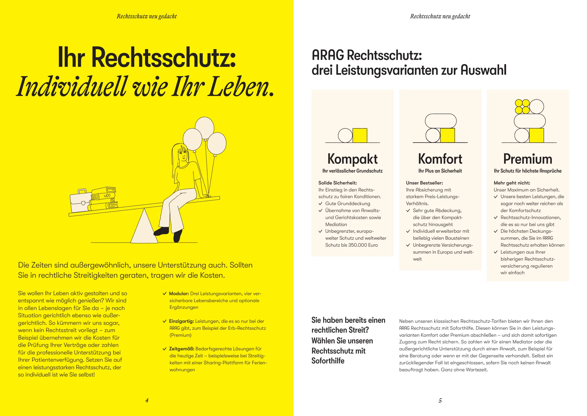 Seite 3 der ARAG Privat-Rechtsschutz Broschüre