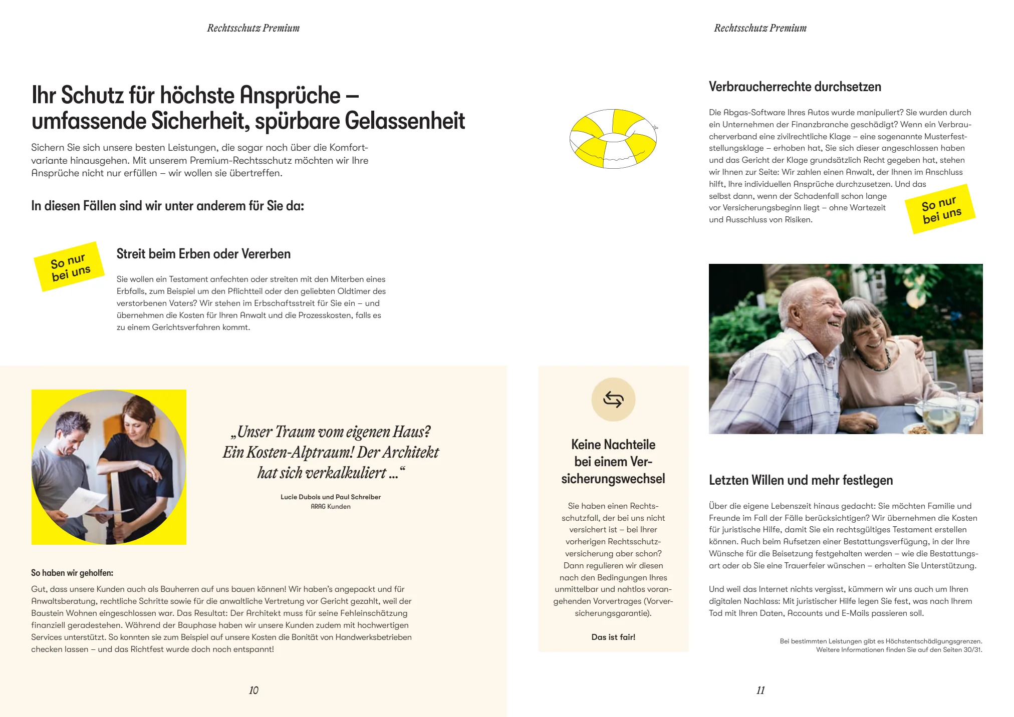 Seite 6 der ARAG Privat-Rechtsschutz Broschüre